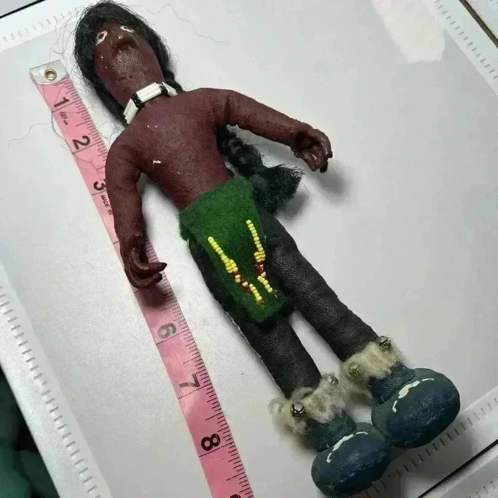Handmade Vintage Lowell And Lanega Dolls 9” Native American - Picture 3 of 8